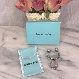 TIFFANY & CO sterling silver 4 A design 70s AVON key fob Service Award box bag